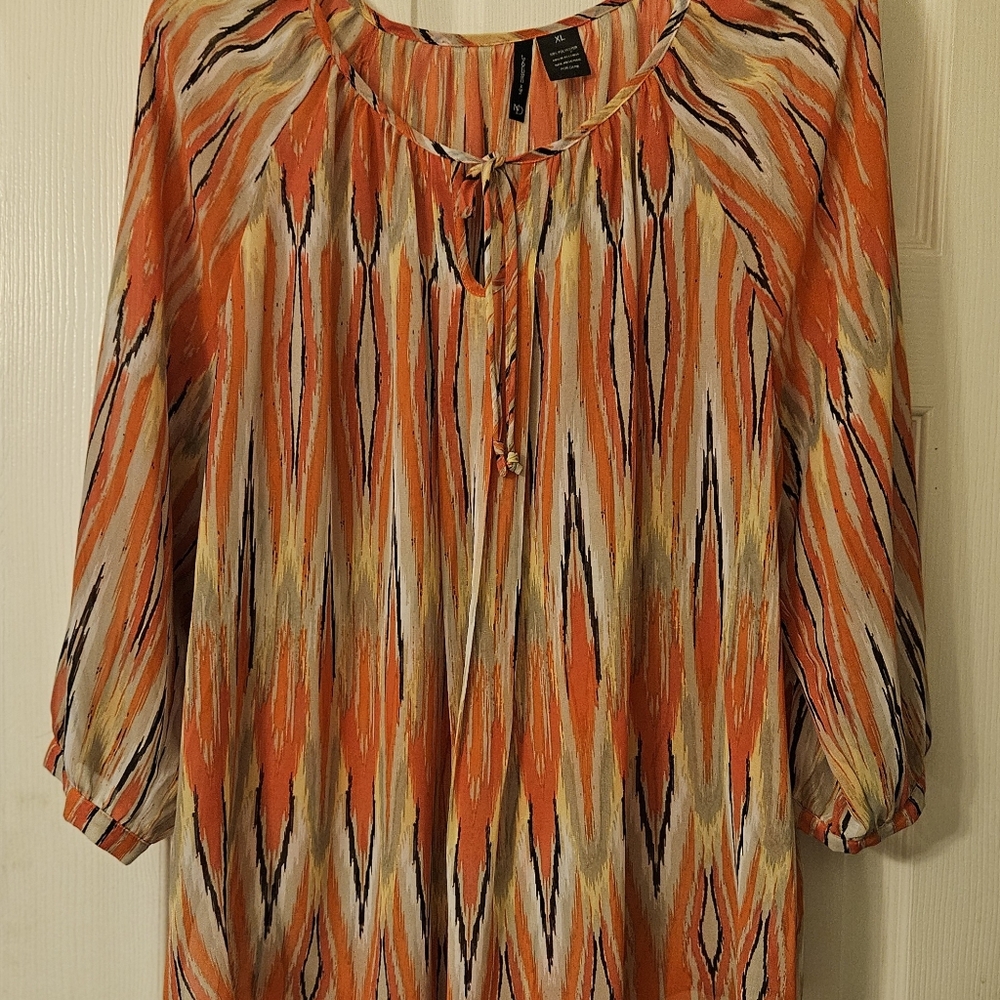 Multicolored New Direction Women's Size XL Blouse Top Shirt.
